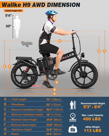 Dual Motor 2000W Electric Bike for Adults